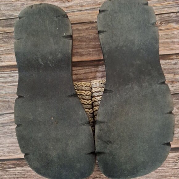 Y2K Vintage Mudd 90's woven chunky wedge platform slide sandals women's size 7 - Picture 7 of 7